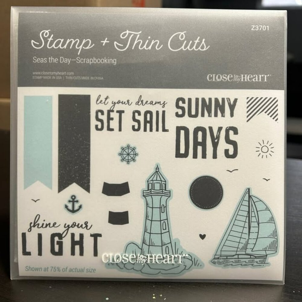 Close to My Heart "Seas the Day" Stamp & Die Set (Z3701)